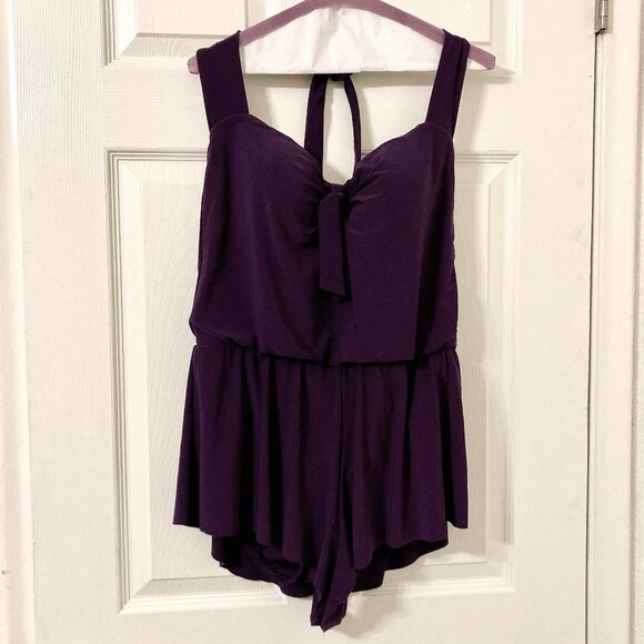 Great Condition, SZ M, Swim Shorty Romper, Deep Purple - Picture 2 of 3